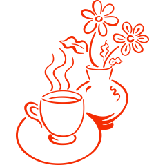 Fleur et cafe