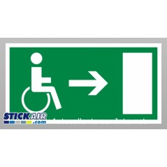 Evacuation pour handicapes a droite