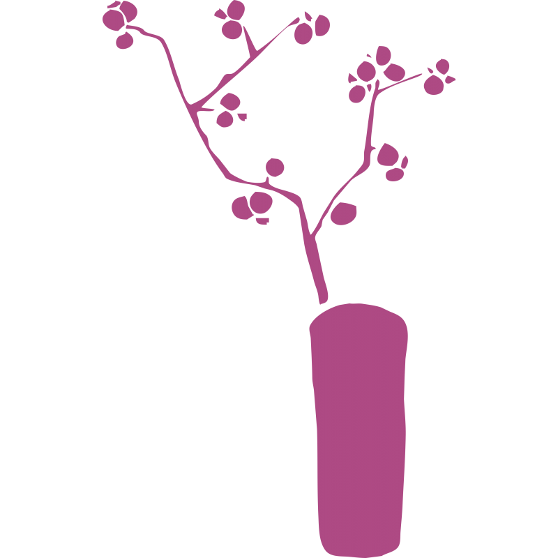 Vase branche de cerisier