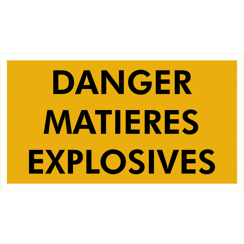 Danger matieres explosives