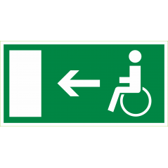 Evacuation pour handicapes à gauche