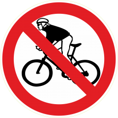 Cycliste interdit