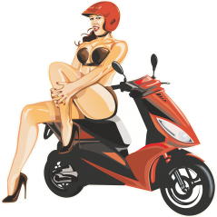 Pin up scooter