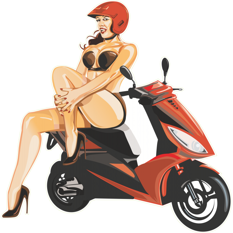 Pin up scooter