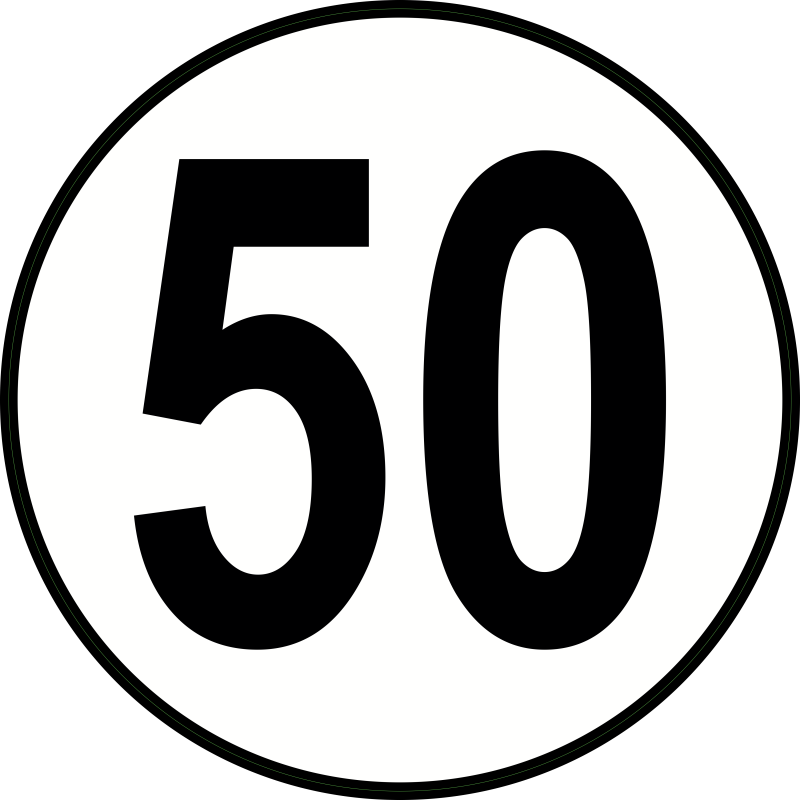 Limitation de vitesse 50