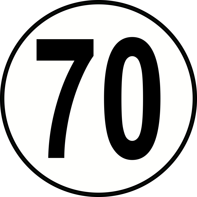 Limitation de vitesse 70