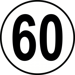 Limitation de vitesse 60