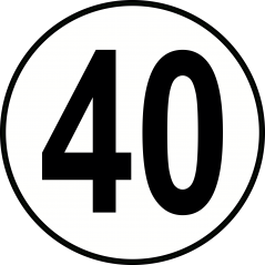 Limitation de vitesse 40