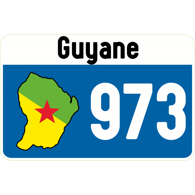 Sticker 973 Guyane