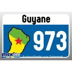 Sticker 973 Guyane