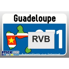 Sticker 971 guadeloupe