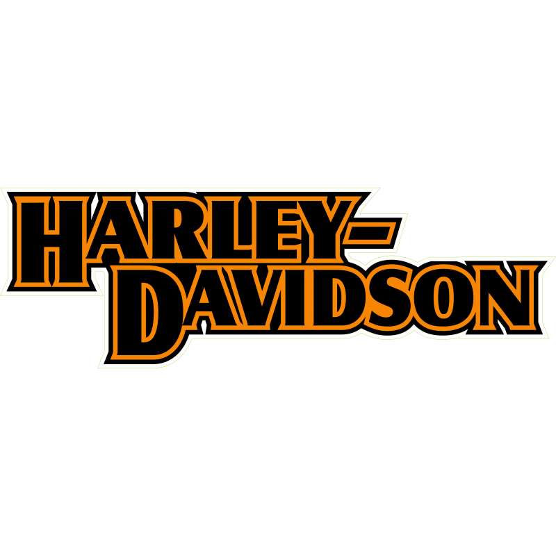Harley Davidson noir et orange