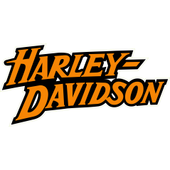 Harley Davidson orange et noir