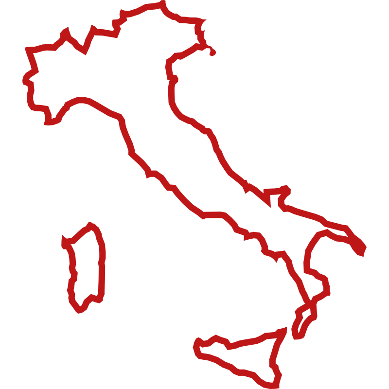 Carte Italie contour