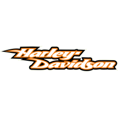 Harley Davidson blanc noir et orange