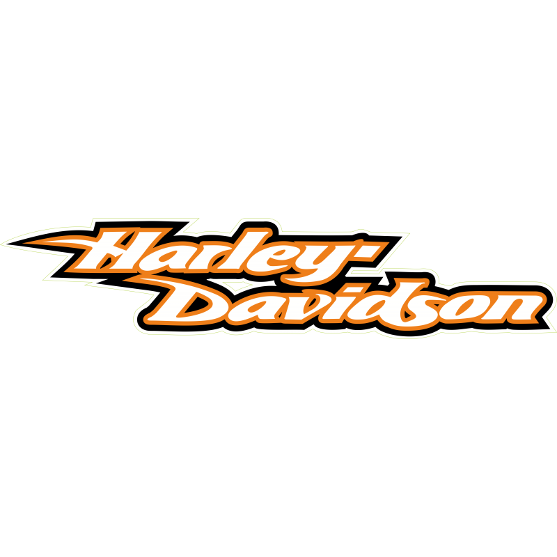 Harley Davidson blanc noir et orange