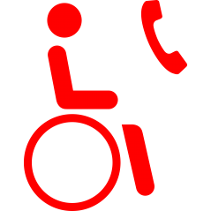 Pictogramme telephone adapte aux handicapes