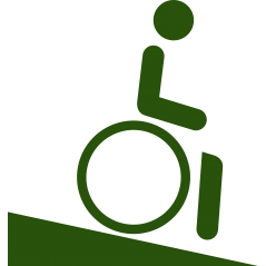 Rampe descendante pour handicapé