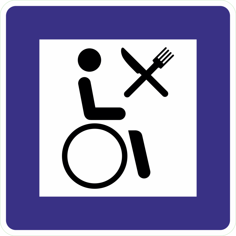 Restaurant places adaptées  handicapés