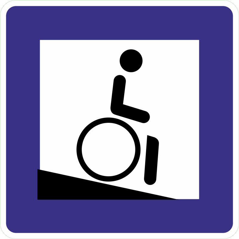 Rampe descendante handicapé
