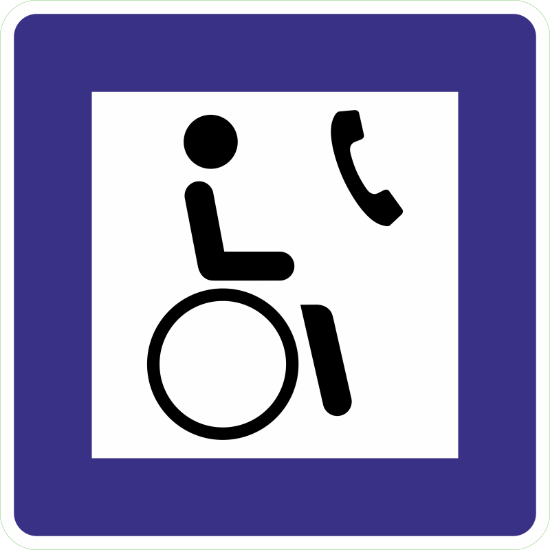 Pictogramme  telephone handicape
