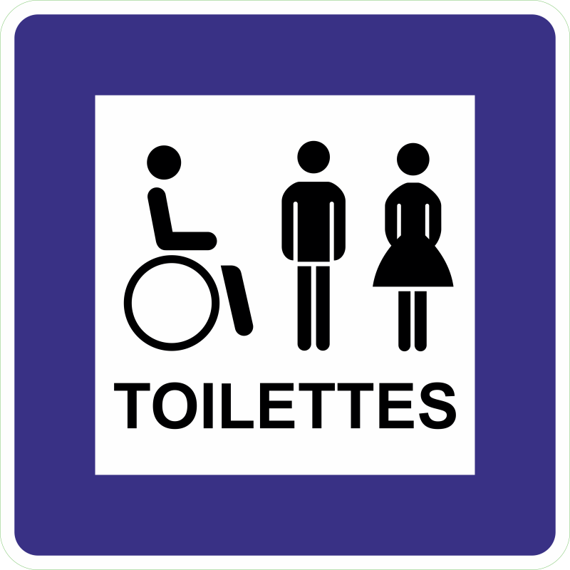 Toilette homme femme et handicapé