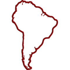 Carte Amerique du sud contour
