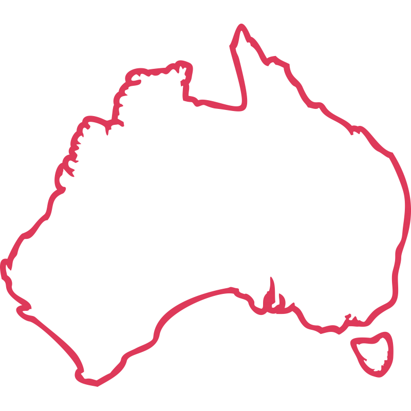 Carte Australie contour