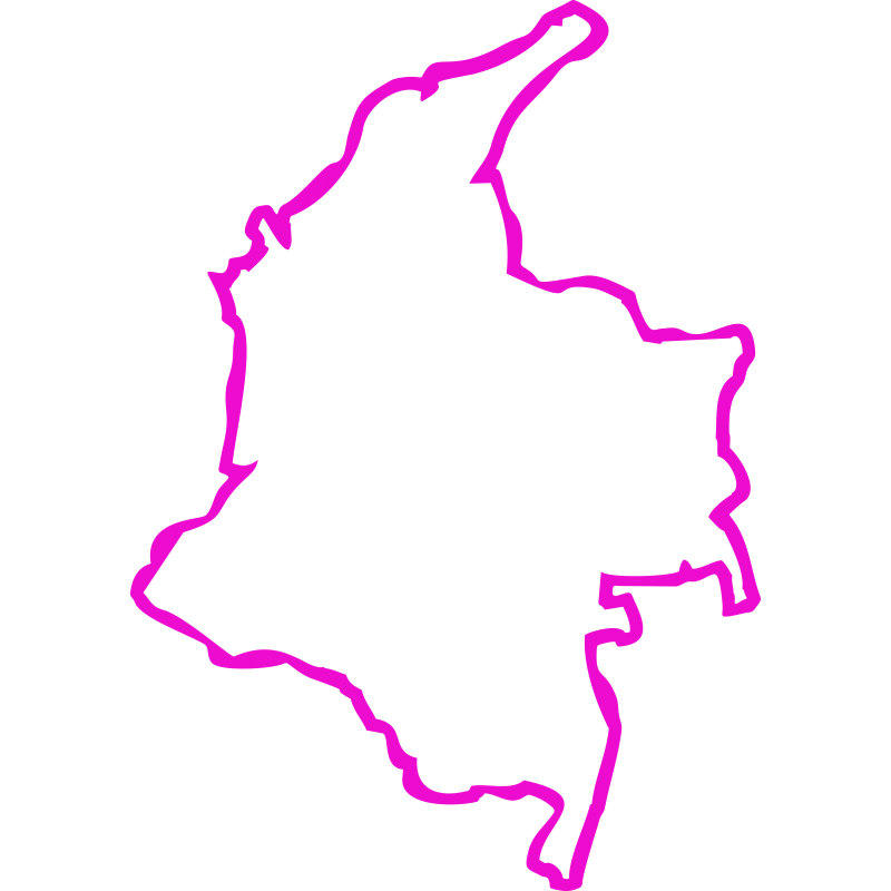 Carte Colombie contour