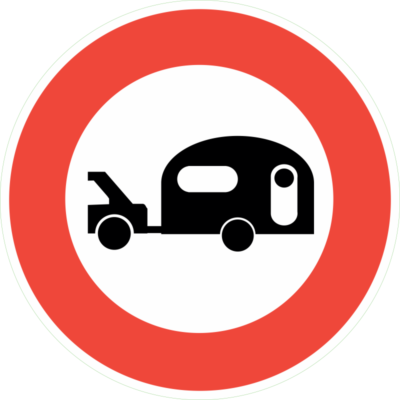 Caravanes et remorques interdites