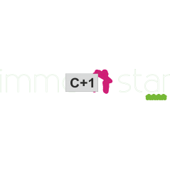 Immo Star logo et texte blanc