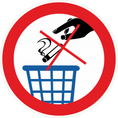 Interdiction de jeter les mégots dans les poubelle