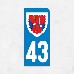 Sticker voiture immatriculation Haute Loire 43