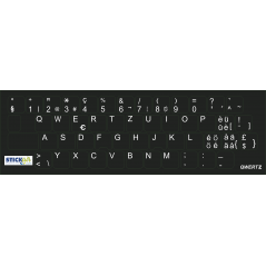 Clavier QWERTZ Suisse Allemand Romand - Fond noir Texte blanc