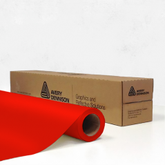 Vinyle brut Rouge flamme Mat